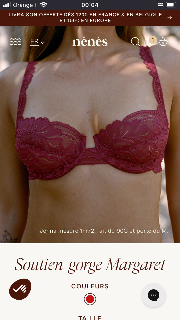 SOUTIEN GORGE MARGARET ROUGE