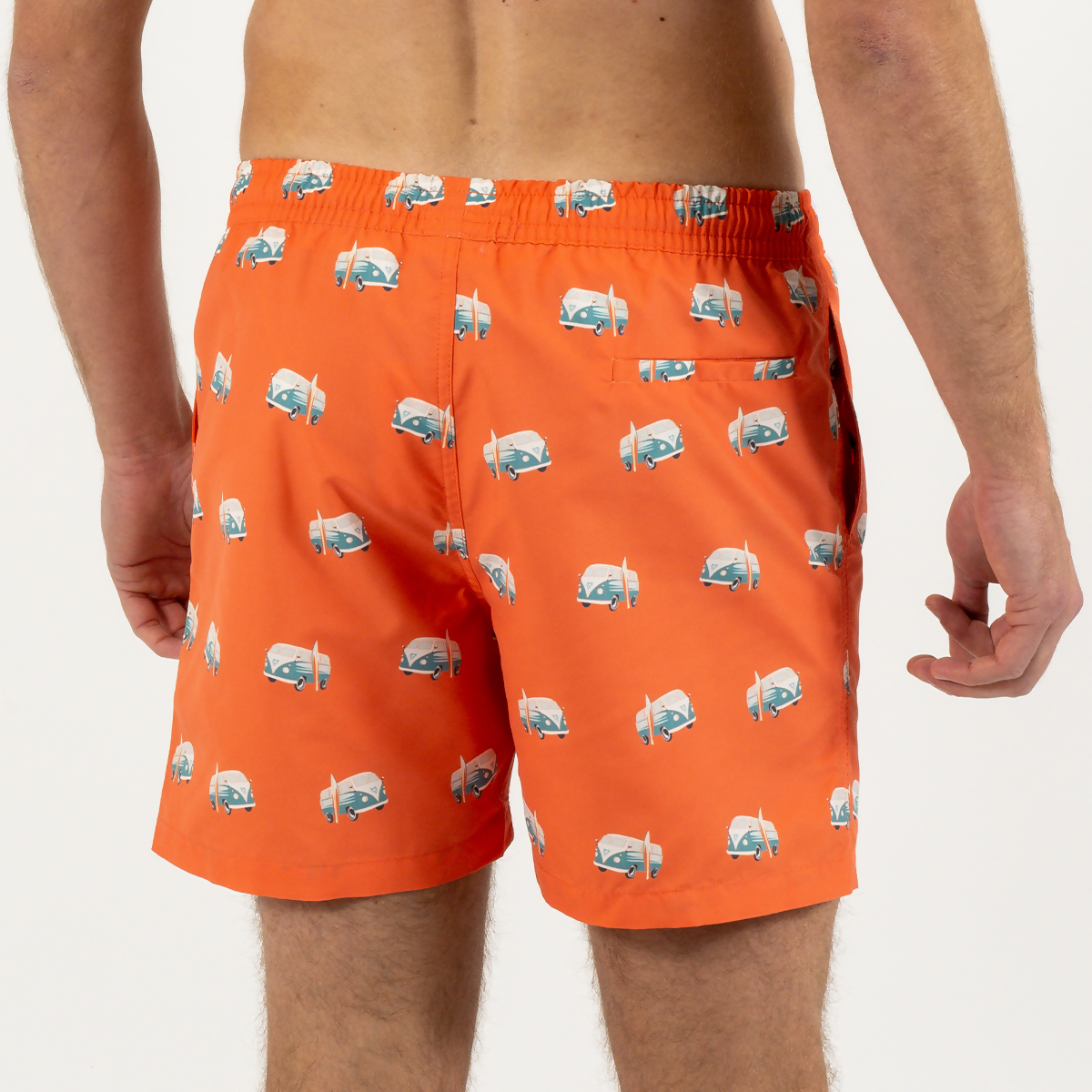 maillot-de-bain-homme-orange-motif-van-dos