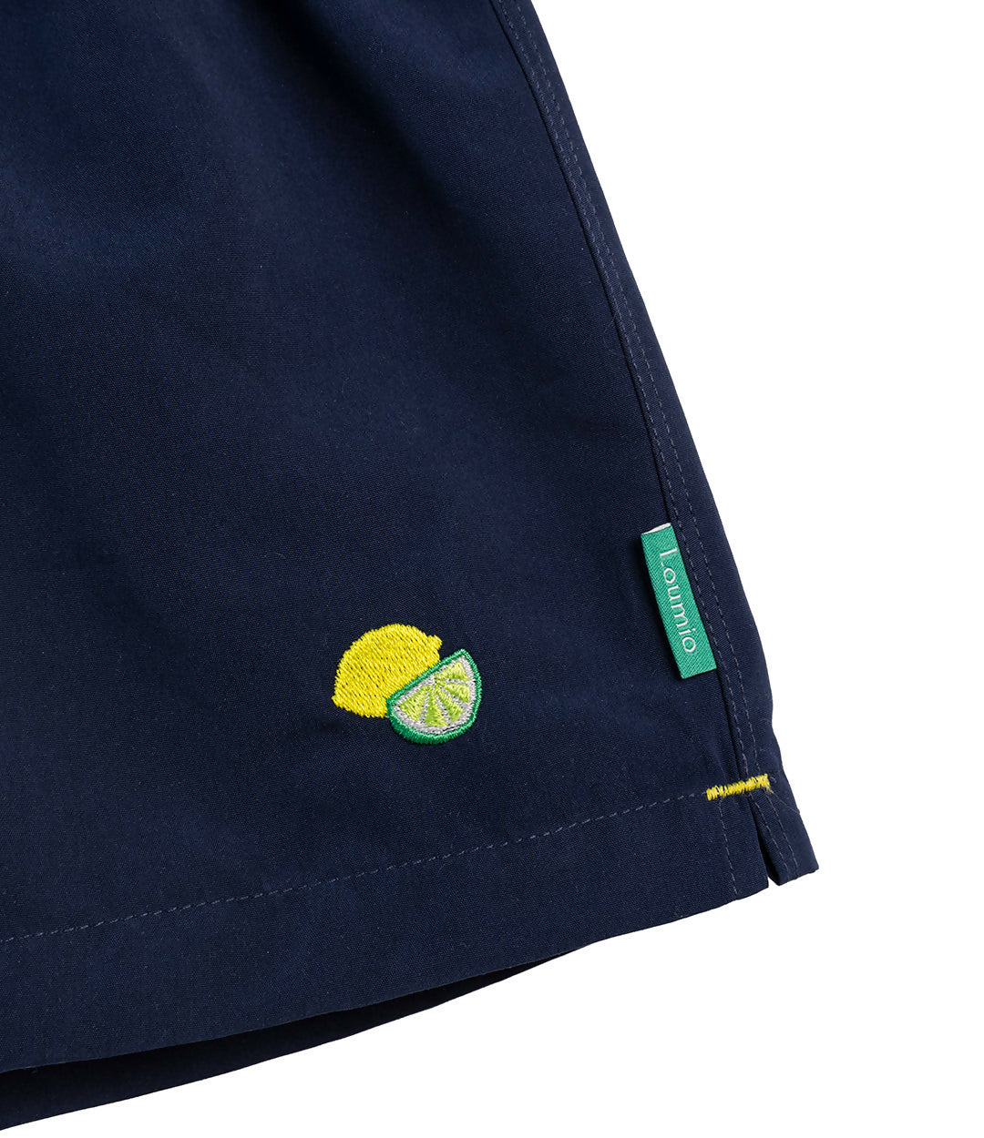loumio-short-bain-garcon-orso-deep-blue-detail-marque