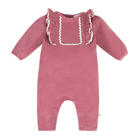 Combinaison Hirondelle velours vieux rose_1