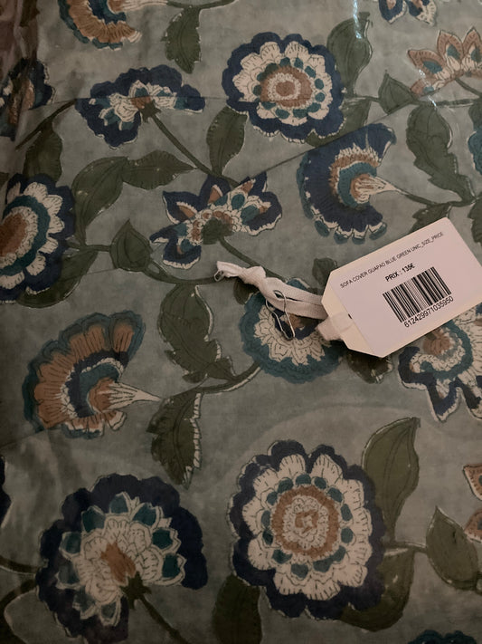 SOFA COVER GUAPAO BLUE GREEN UNIC_SIZE_PRICE
