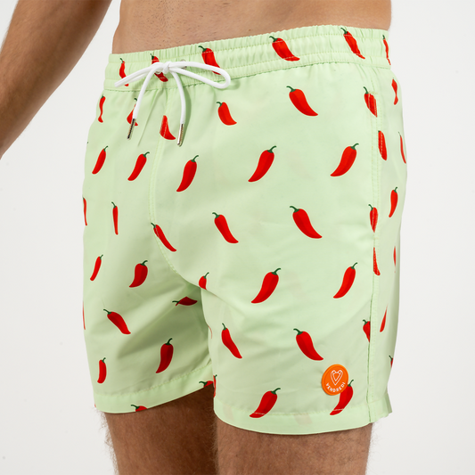 maillot-de-bain-homme-vert-motif-piment-face1