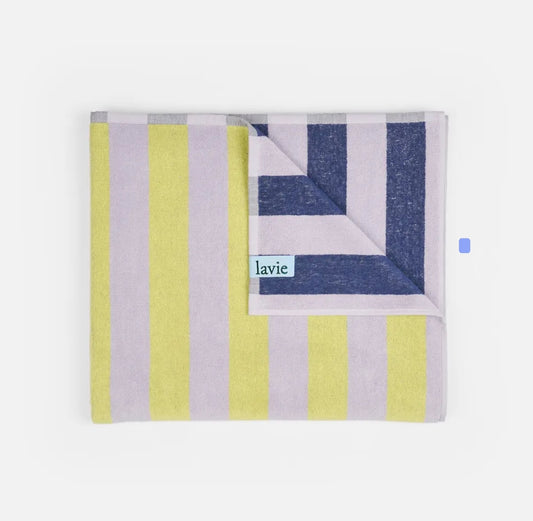 PEPA Serviette de plage LAVANDE/CITRON