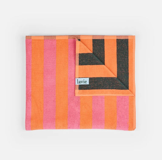 PEPA Serviette de plage CORAIL / VERT