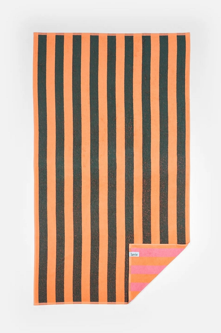 PEPA Serviette de plage CORAIL / VERT