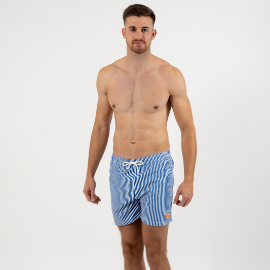 maillot-de-bain-homme-bleu-rayé-broderie-poisson-entier